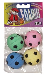 Catit Foamies Cat Toy Sponge Soccer Balls - 4 pieces