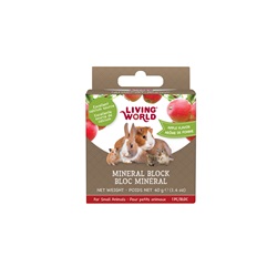 Living World Small Animal Mineral Blocks - Apple Flavour - Small - 40 g (1.4 oz)