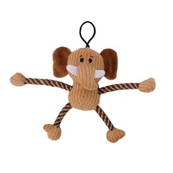 Zeus Mojo Naturals Pull-Thru Rope Pals - Elephant & Lion - Assorted - 18 cm (7 in)