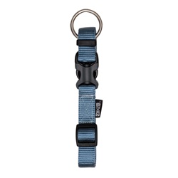 Zeus Adjustable Nylon Dog Collar -  Denim Blue - Small - 1 cm x 22 cm-30 cm (3/8" x 9"-12")