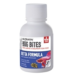 Nutrafin Bug Bites Betta Formula – 0.5 – 1.5 mm granules – 30 g (1.0 oz)
