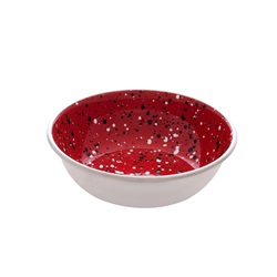Dogit Stainless Steel Non-Skid Dog Bowl - Red Speckle - 350 ml (11.8 fl.oz.)