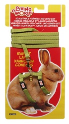 Living World Adjustable Harness and Lead Set for Rabbits - Green - 1.2 m (4 ft)