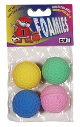 Catit Foamies Cat Toy Sponge Golf Balls - 4 pieces