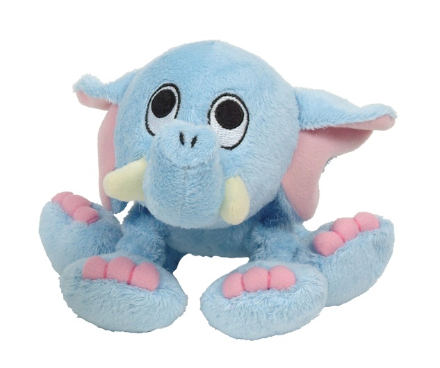 blue elephant dog toy with squeaker