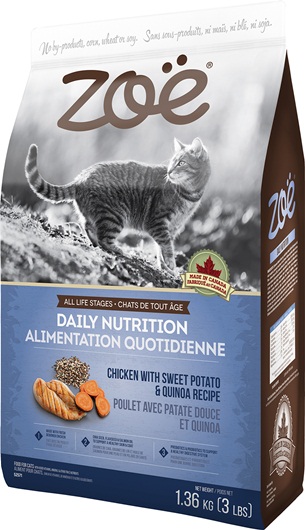 Zoë Cat Daily Nutrition - Chicken with Sweet Potato & Quinoa Recipe